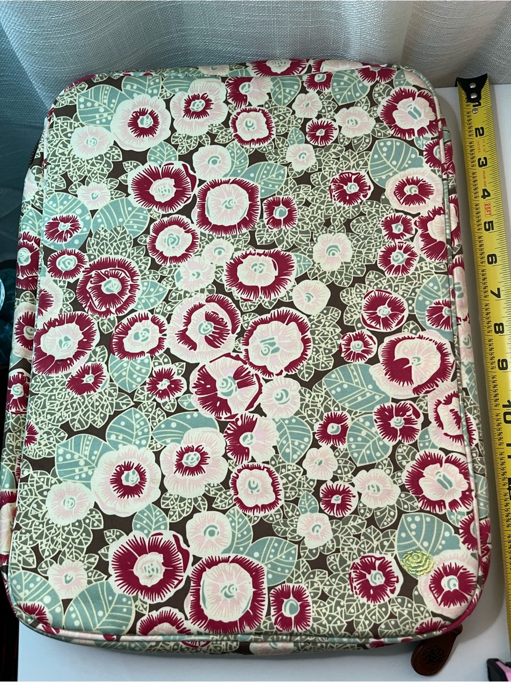 Floral Zip Pouch in Pink and Aqua - AMY Butler